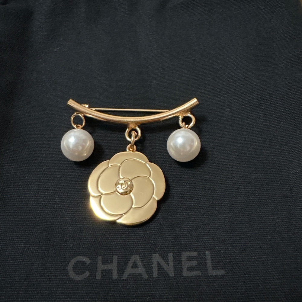 Upcycled Chanel Brooch with mini pouch